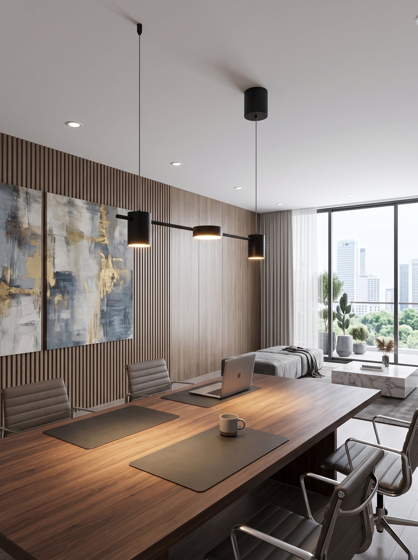 Suspension LED Linéaire Télécommandée Dimmable - NEXUS
