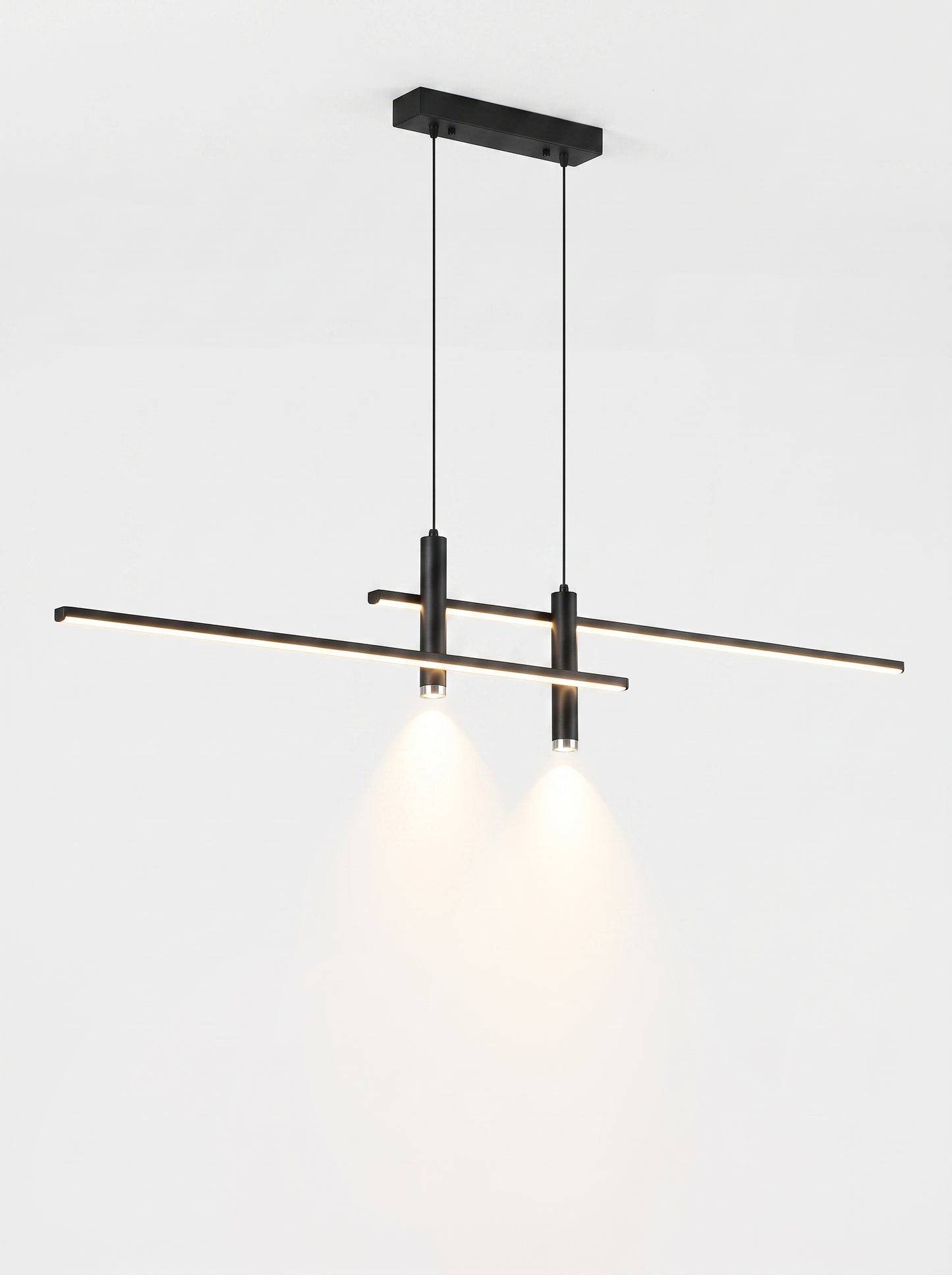 Suspension LED Linéaire Double Barre Télécommandée - KAIRO