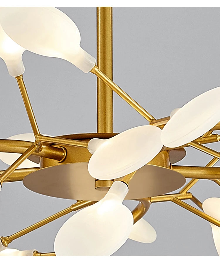 Modern Nordic gorgeous LED chandelier ceiling lamp for living room bedroom golden 54-head G9 bulb indoor luxury home decoration