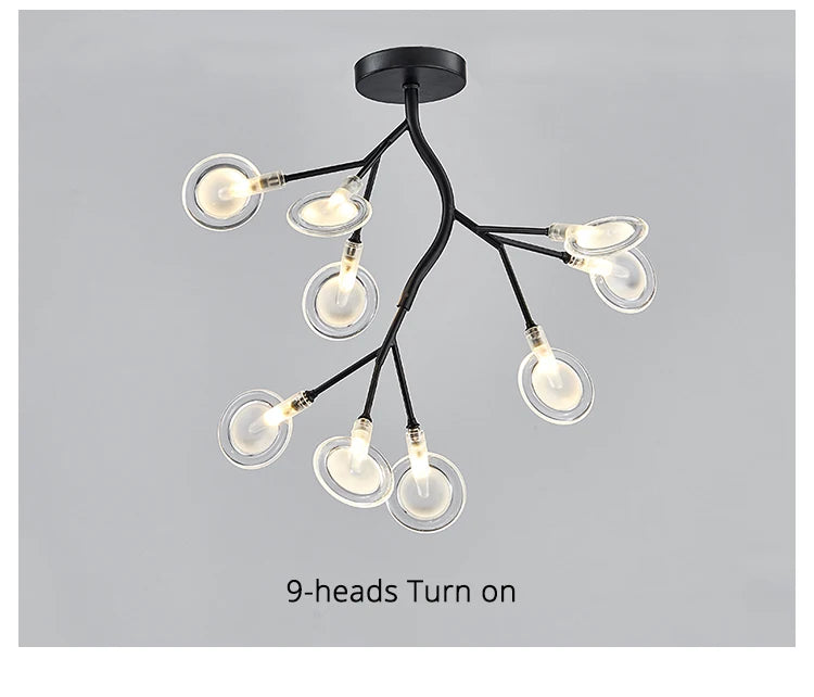 Modern Nordic gorgeous LED chandelier ceiling lamp for living room bedroom golden 54-head G9 bulb indoor luxury home decoration