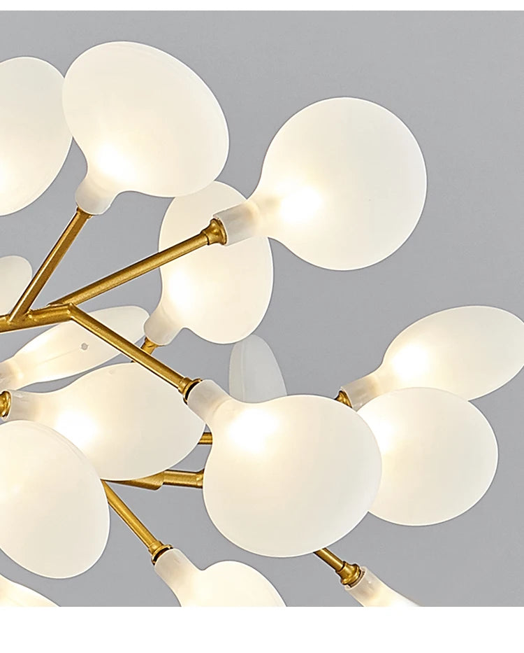 Modern Nordic gorgeous LED chandelier ceiling lamp for living room bedroom golden 54-head G9 bulb indoor luxury home decoration