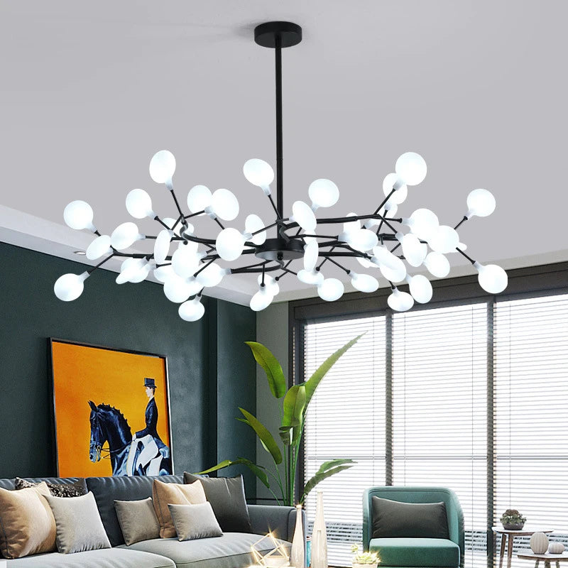 Modern Nordic gorgeous LED chandelier ceiling lamp for living room bedroom golden 54-head G9 bulb indoor luxury home decoration