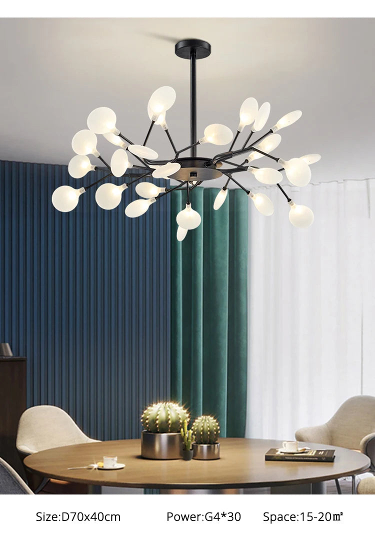 Modern Nordic gorgeous LED chandelier ceiling lamp for living room bedroom golden 54-head G9 bulb indoor luxury home decoration