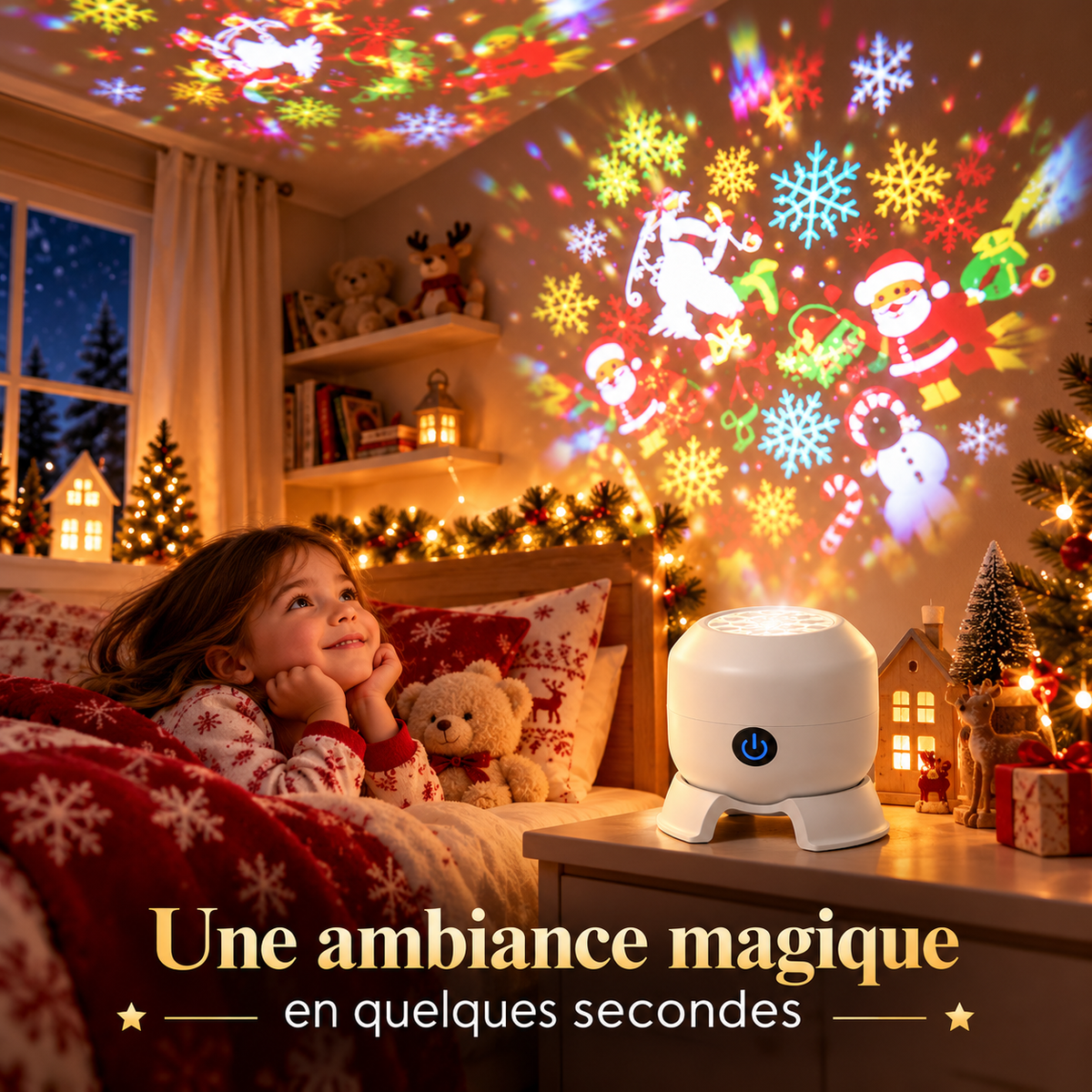 Noelia™ – Projecteur de Noël Magique à 360°