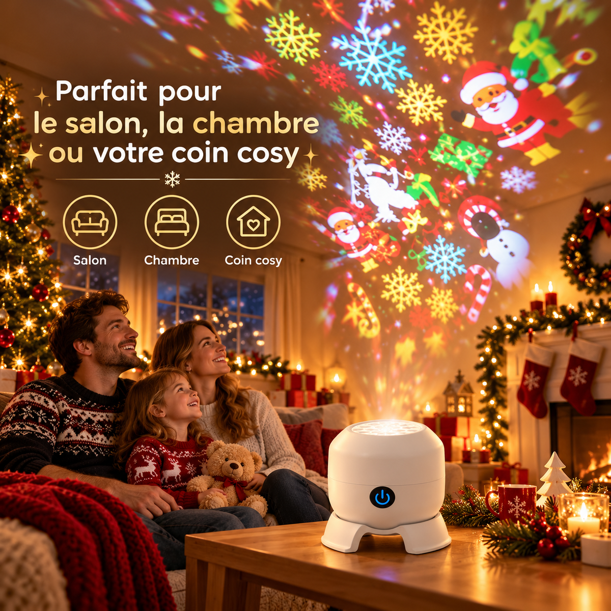 Noelia™ – Projecteur de Noël Magique à 360°