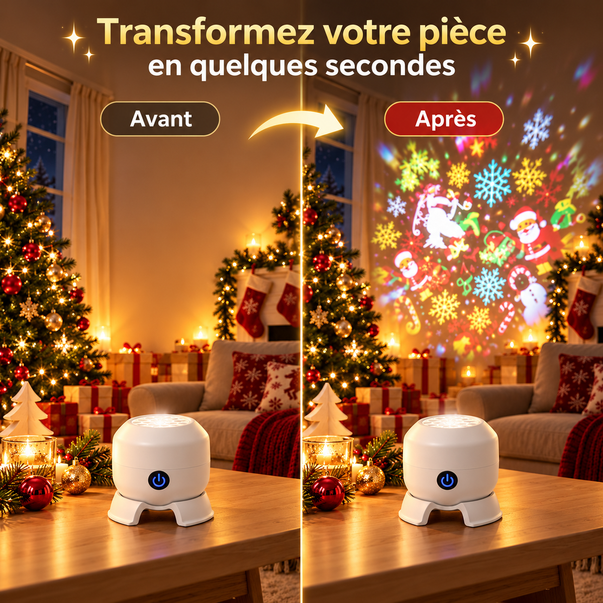 Noelia™ – Projecteur de Noël Magique à 360°