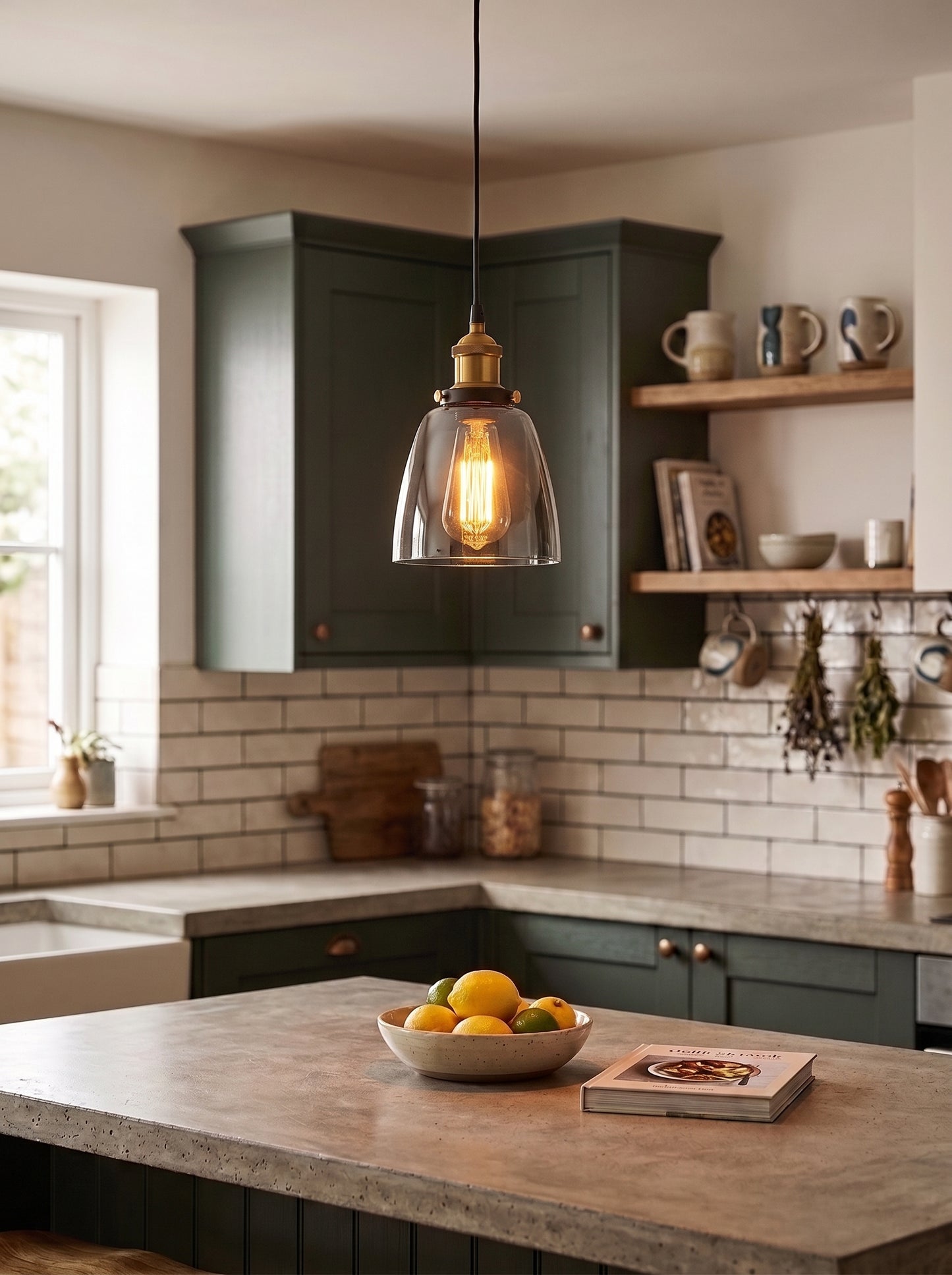 Suspension Luminaire en Verre Fumé - FUMEA