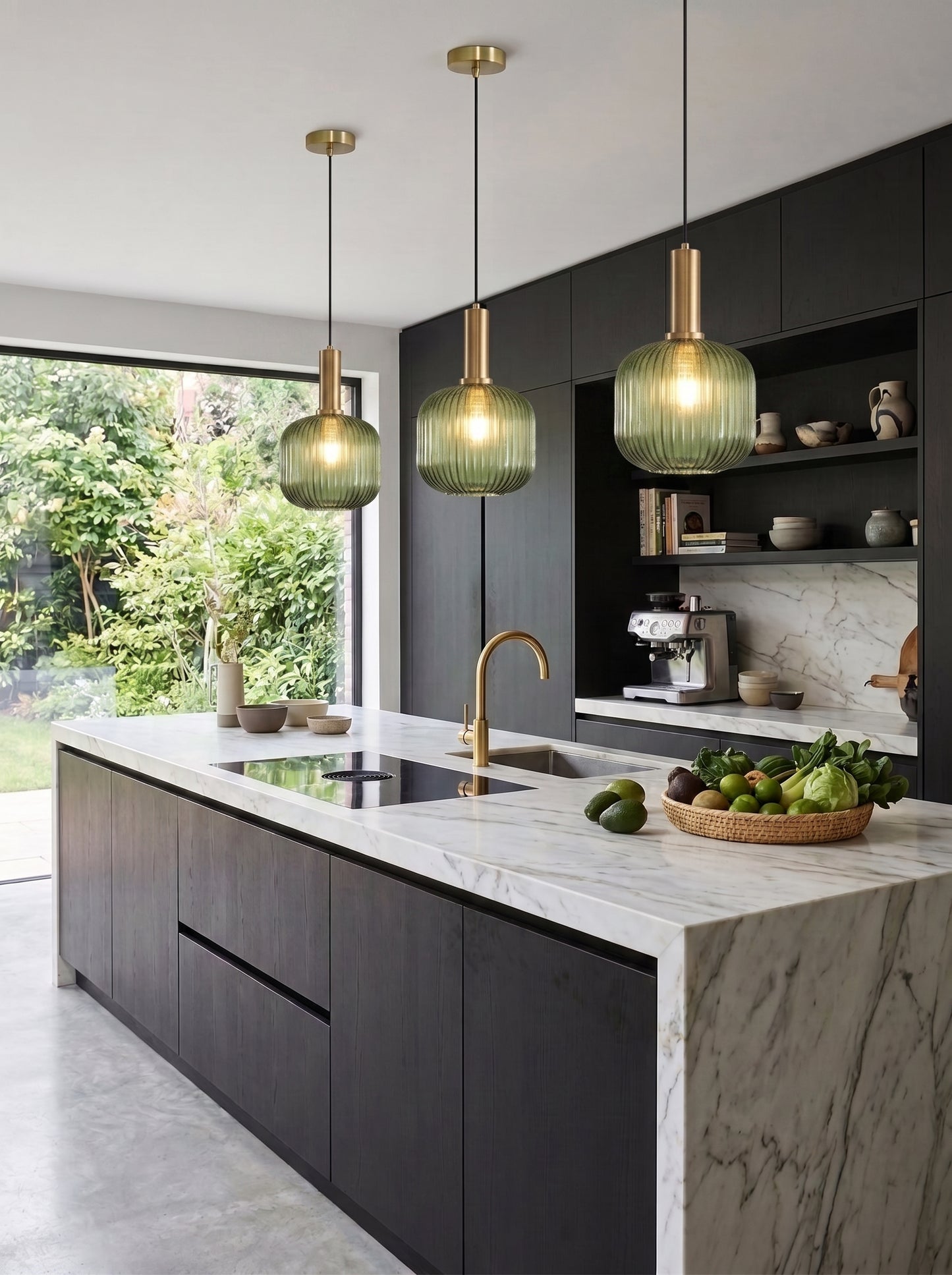 Suspension en Verre Strié Design Nordique - KURA