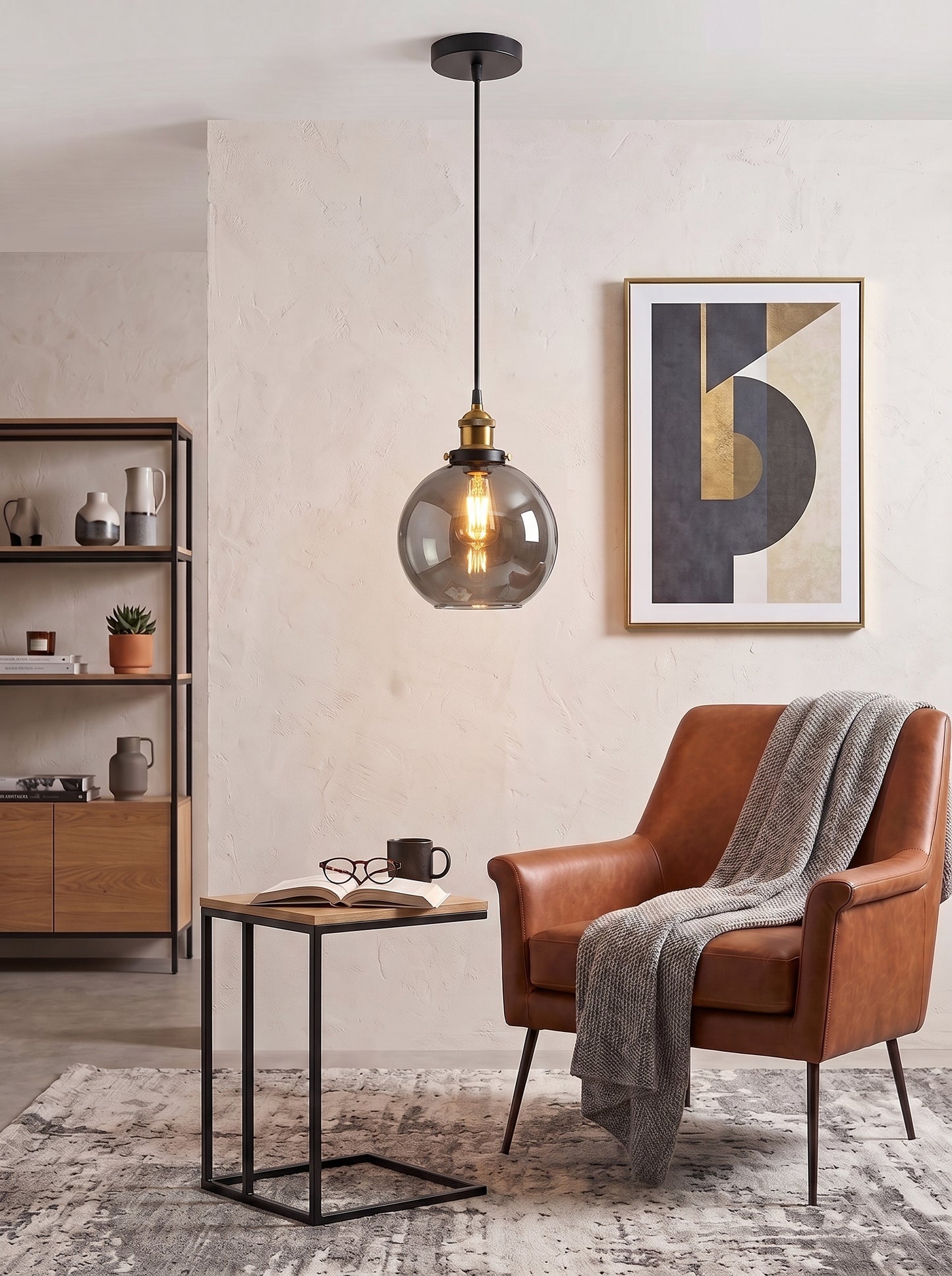 Suspension Luminaire en Verre Fumé - FUMEA