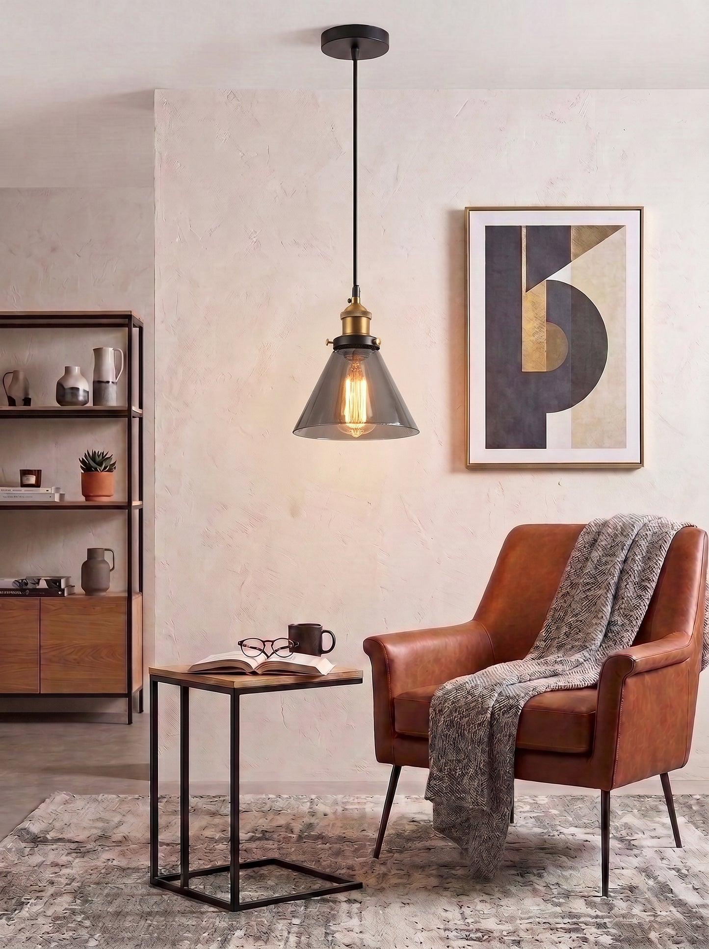 Suspension Luminaire en Verre Fumé - FUMEA