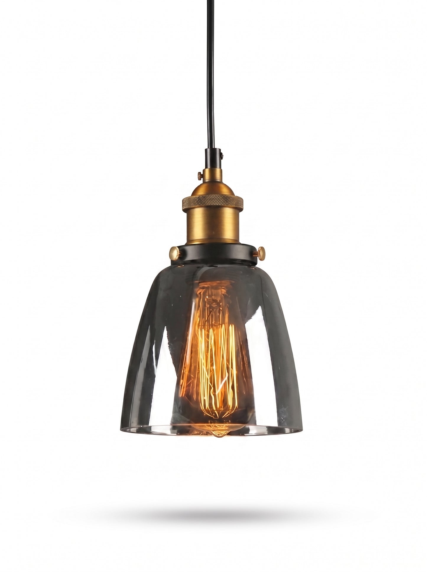 Suspension Luminaire en Verre Fumé - FUMEA