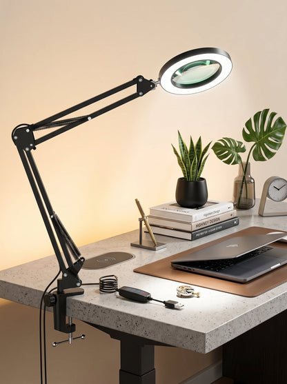 Lampe Loupe de Bureau Zoom x5 - LUXIRA