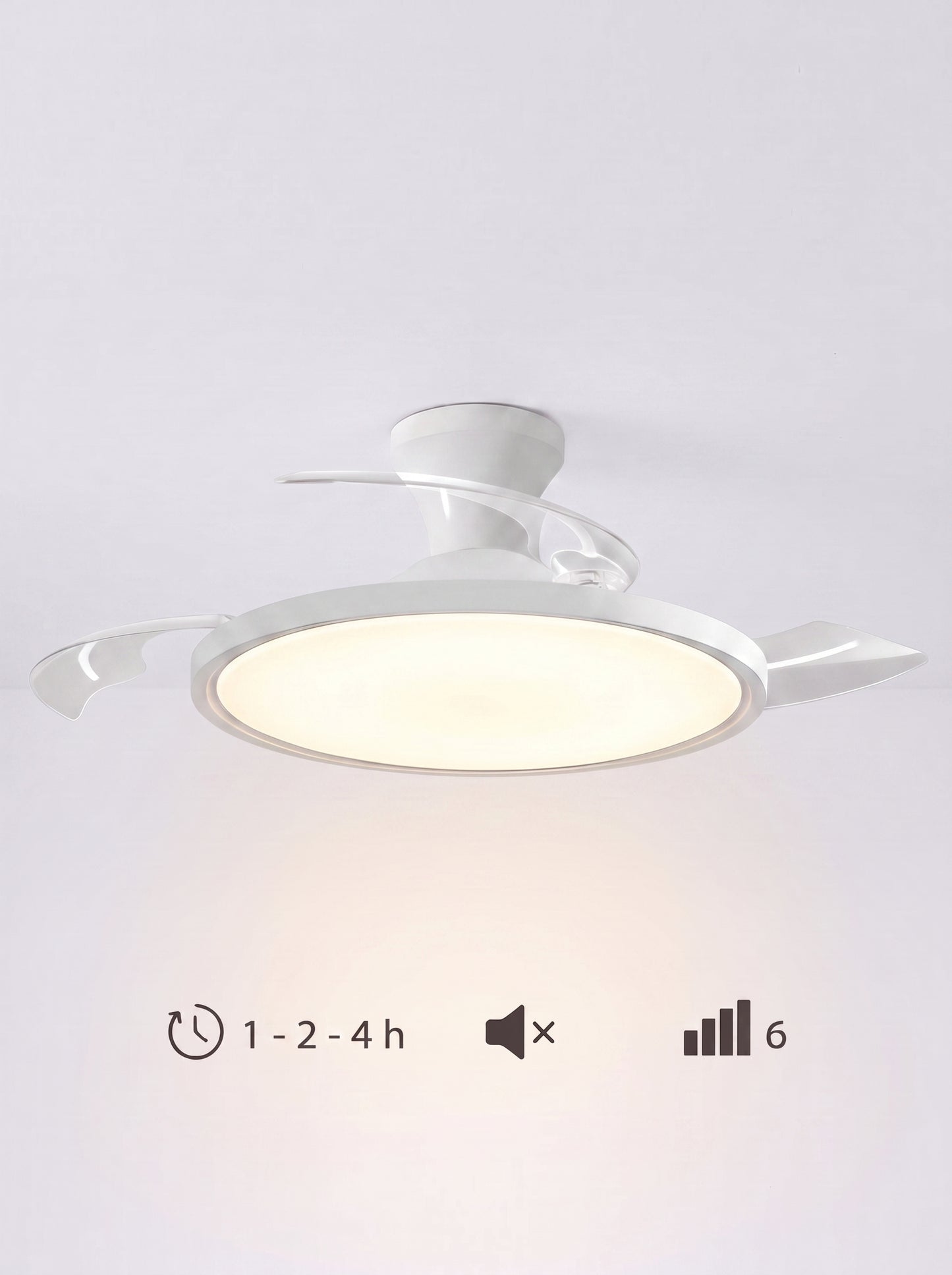 Plafonnier Ventilateur LED à Pales Rétractables - LUMENIS