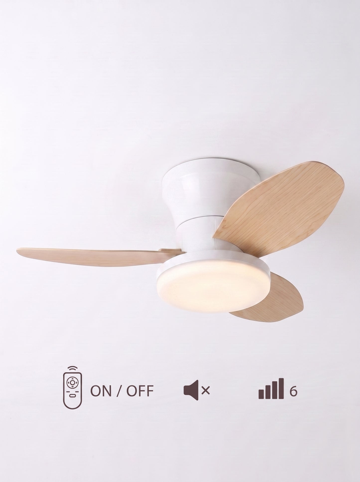 Plafonnier Ventilateur LED Compact 65cm - ZEPHYR