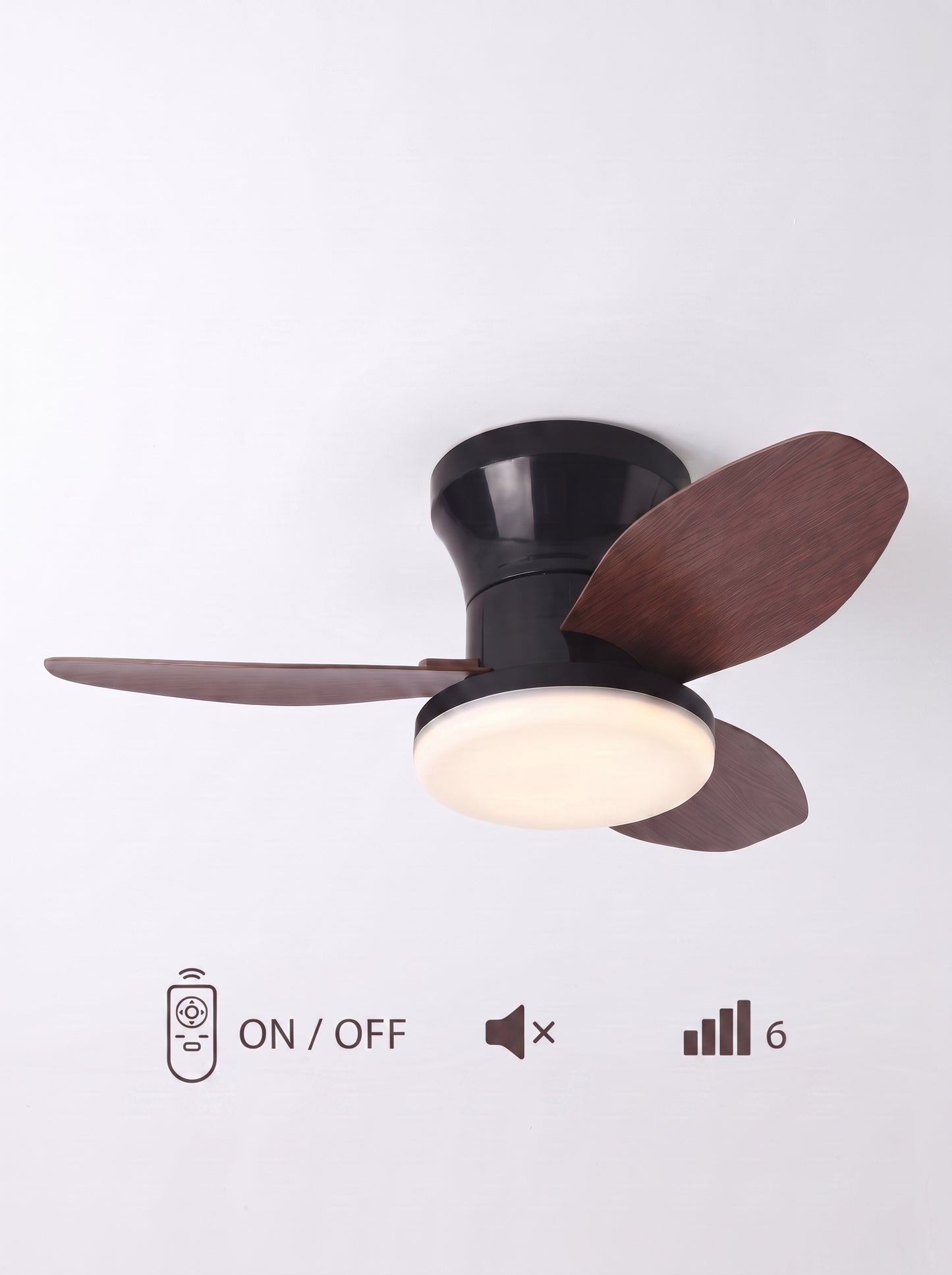 Plafonnier Ventilateur LED Compact 65cm - ZEPHYR