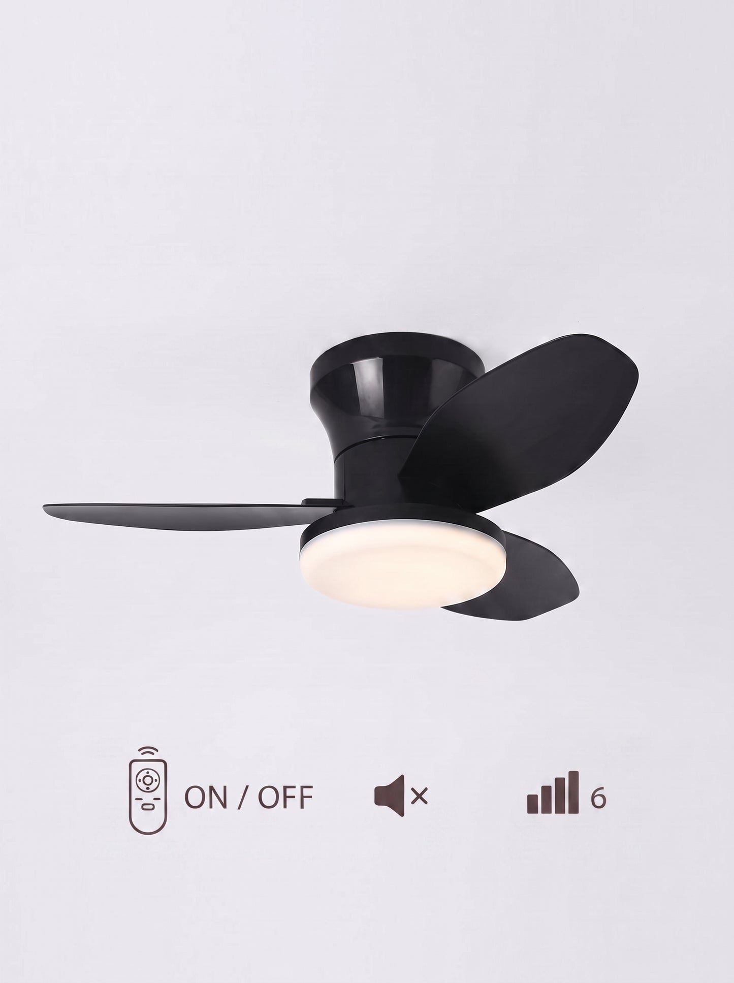 Plafonnier Ventilateur LED Compact 65cm - ZEPHYR