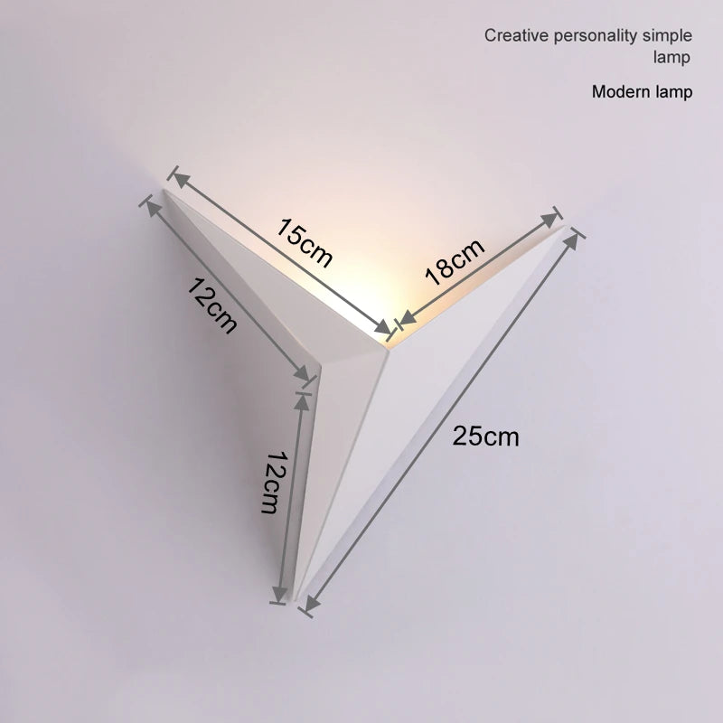 Modern Minimalist Triangle Shape LED Wall Lamps Nordic Style Indoor Wall Lamps Living Room Lights 3W AC85-265V Simple Lighting