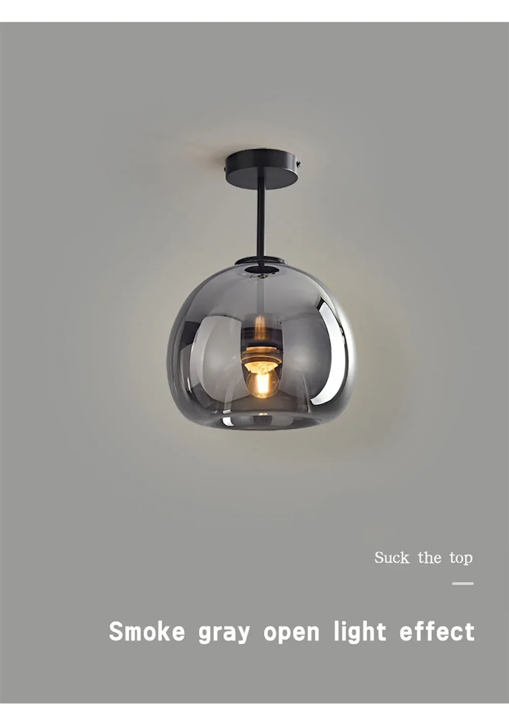 Modern Ceiling Light Nordic Cognac Glass Ceiling Lamp LED Minimalist for Living Dinning Room Aisle Creative Lighting Home Decor