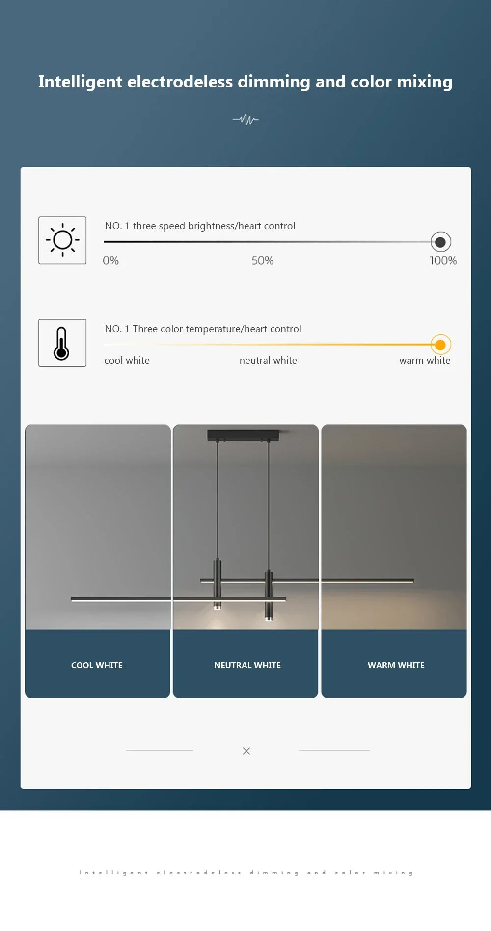 DINDALLED LED Pendant Light Restaurant Hanging Lamp Smart Remote Control Color Temperature Brightness Living Room Chandelier