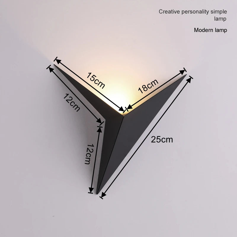 Modern Minimalist Triangle Shape LED Wall Lamps Nordic Style Indoor Wall Lamps Living Room Lights 3W AC85-265V Simple Lighting