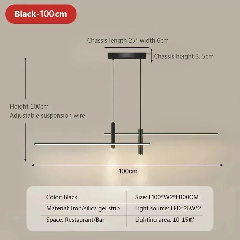 DINDALLED LED Pendant Light Restaurant Hanging Lamp Smart Remote Control Color Temperature Brightness Living Room Chandelier