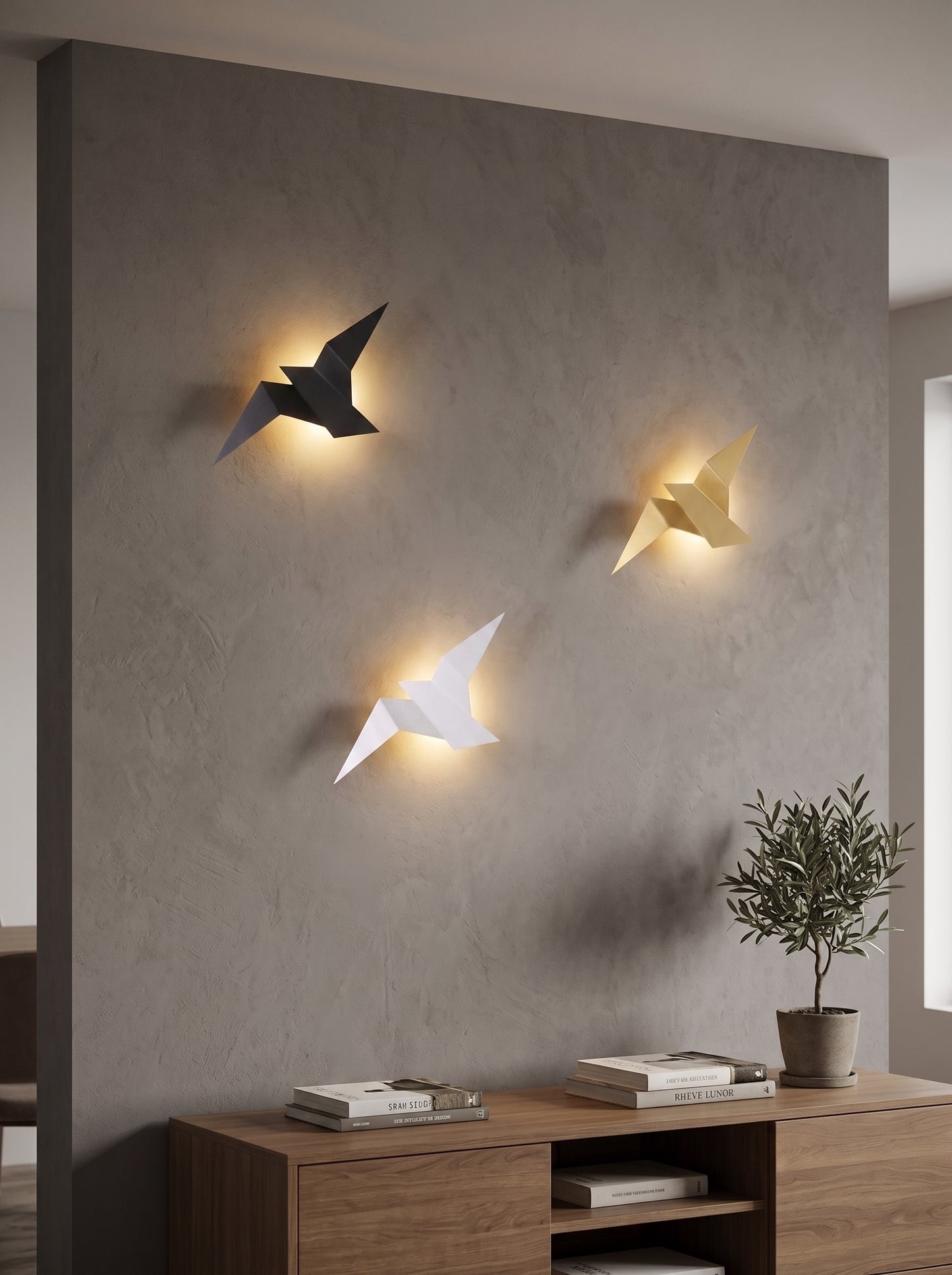 Applique Murale LED Design Oiseau Origami - AVISA