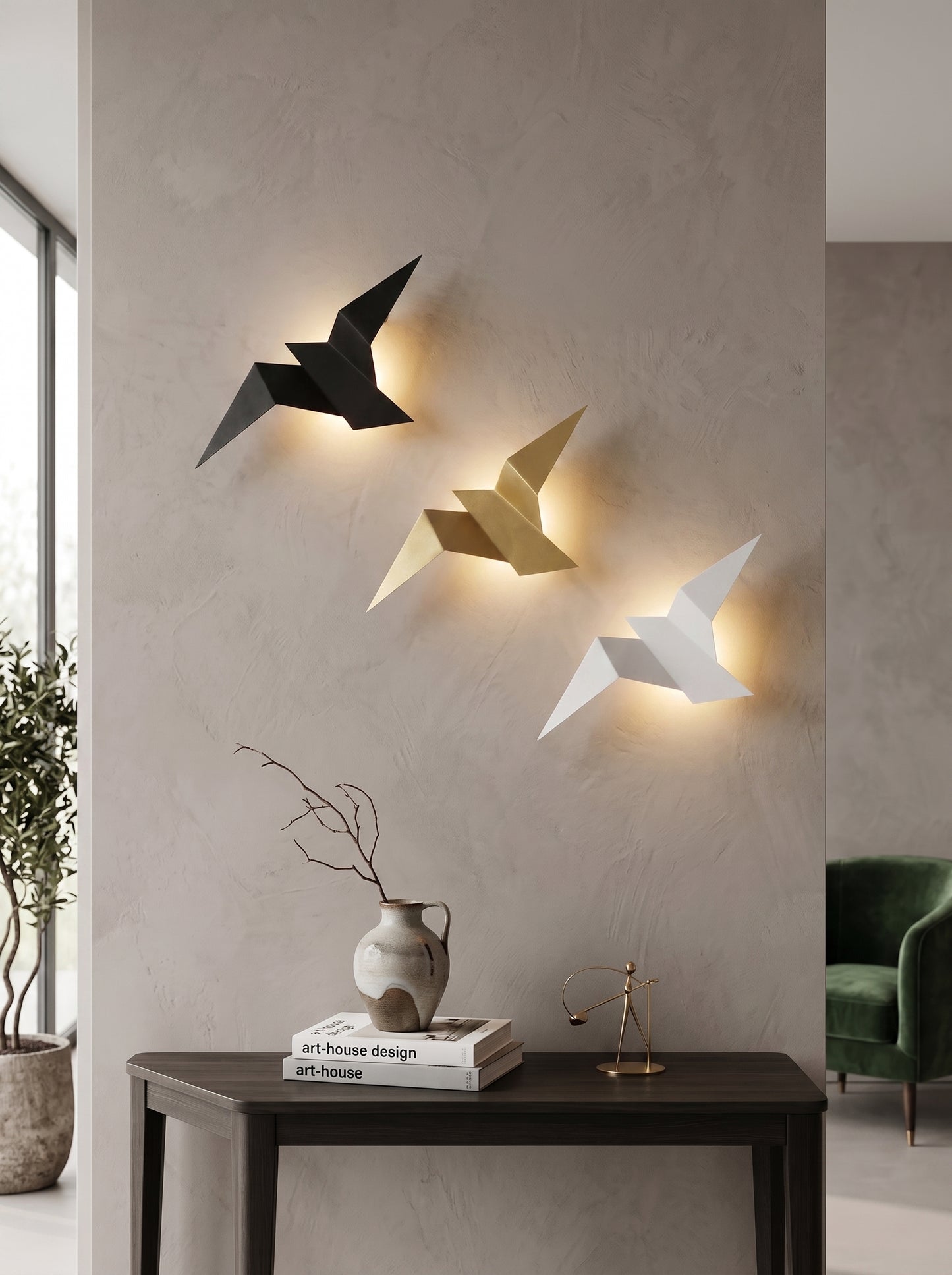 Applique Murale LED Design Oiseau Origami - AVISA