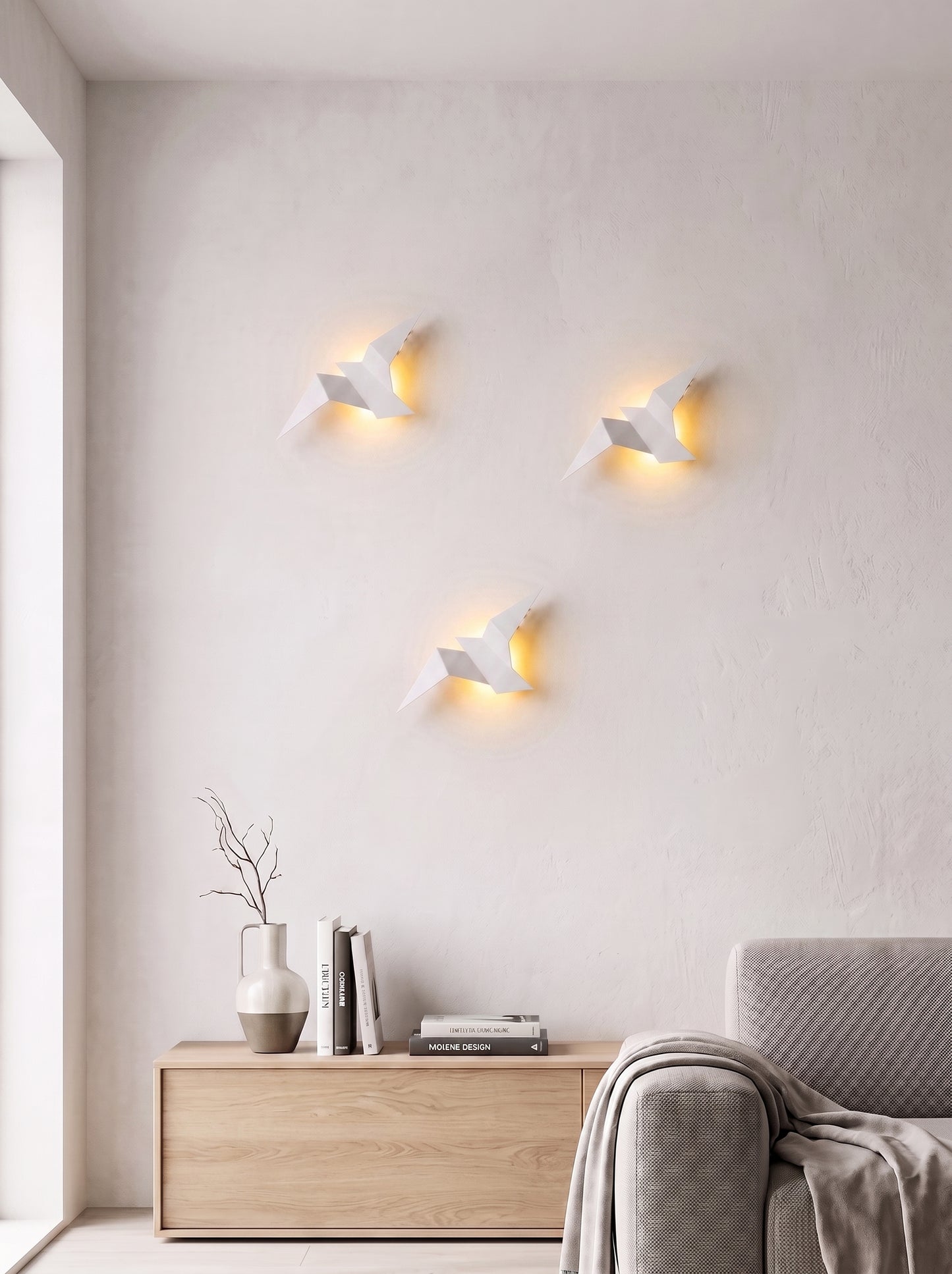 Applique Murale LED Design Oiseau Origami - AVISA