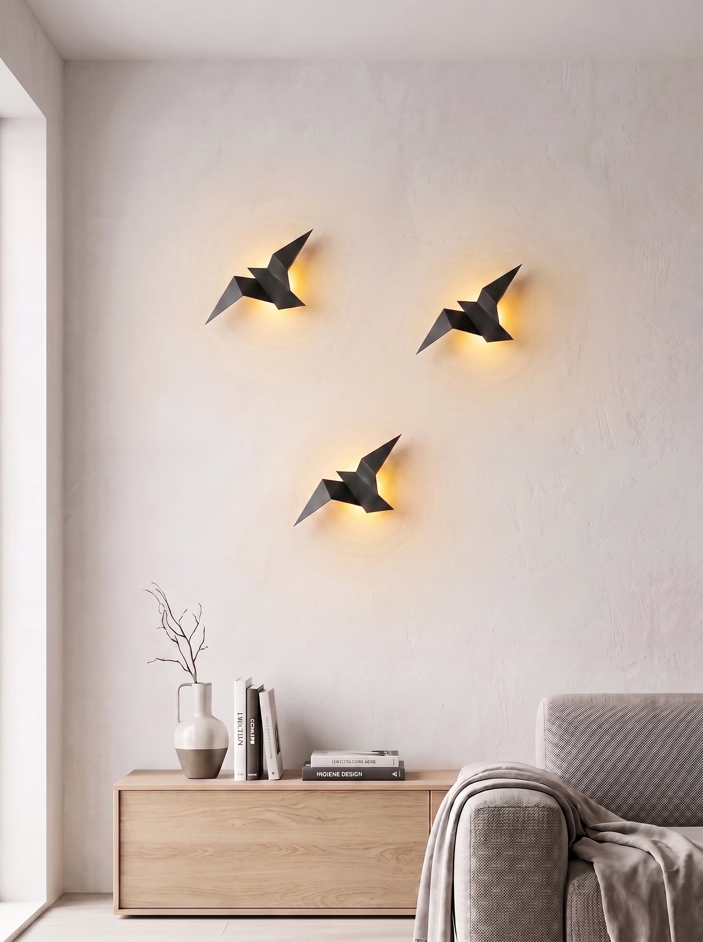 Applique Murale LED Design Oiseau Origami - AVISA